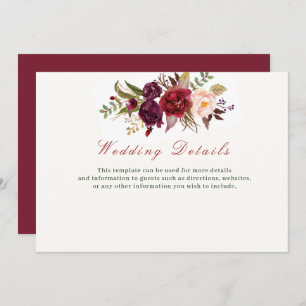 carte d'identité du mariage floral de Bourgogne