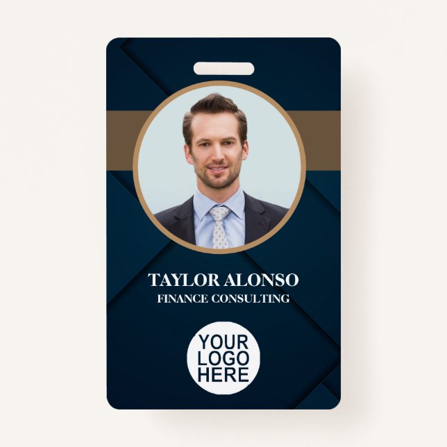 Carte d'identité moderne Badge d'employé d'entrepr (Devant)