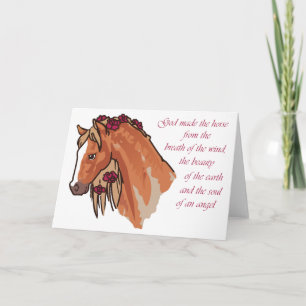 Carte Dieu a fait le cheval