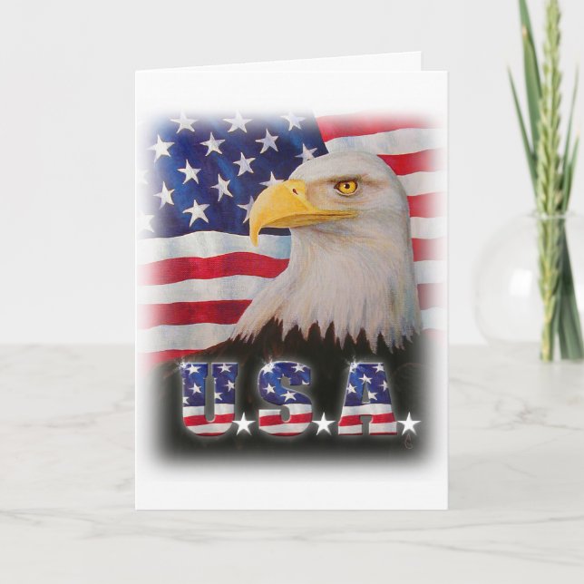 Carte Dieu bénissent les Etats-Unis ! (Devant)