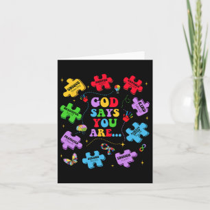 Carte Dieu Dit Que Vous Êtes Autisme Chrétien Jésus Bibl