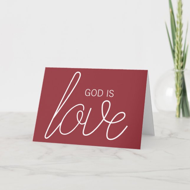 Carte Dieu est amour chrétien moderne (Devant)