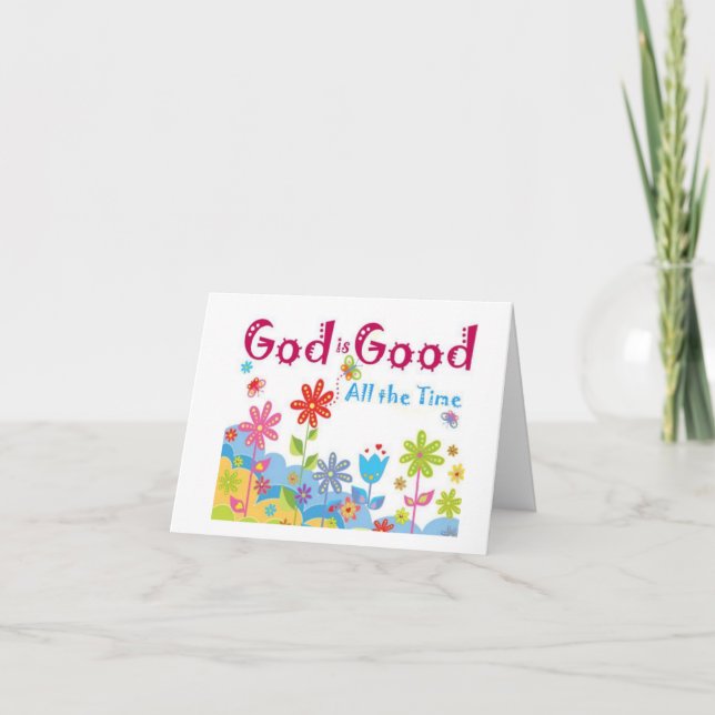 Carte Dieu est bon tout le temps (Devant)