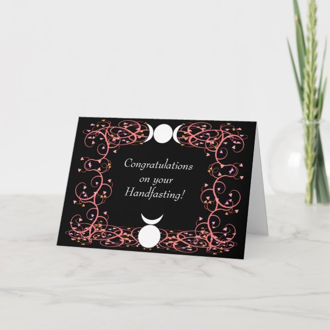 Carte Dieu et déesse Wiccan Handfasts Félicitations (Devant)