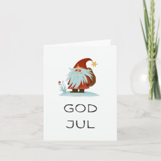 Carte Dieu juil, Noël scandinave