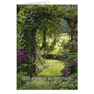Carte "Dieu le premier jardin fait"