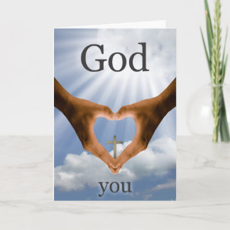 Carte Dieu vous aime salutation
