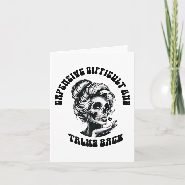 Carte Difficile Et Parle De Retour Messy Bun Fête Des Mè (Devant)