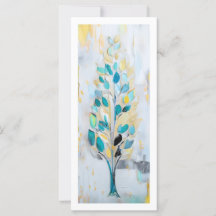 Carte DigAI Golden Jubilee Sea Foam Bloom Card