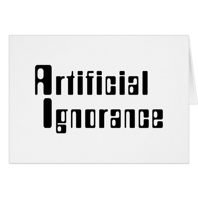 Carte d'ignorance artificielle (Devant horizontal)