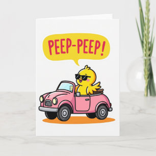 Carte d'illustration de manège amusant Peep Peep