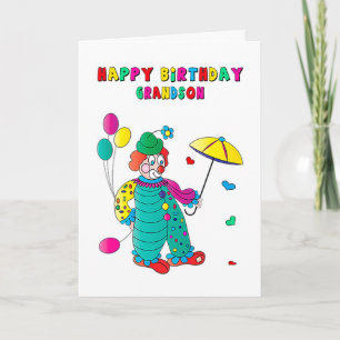 Carte d'image pour le plaisir des clowns colorés
