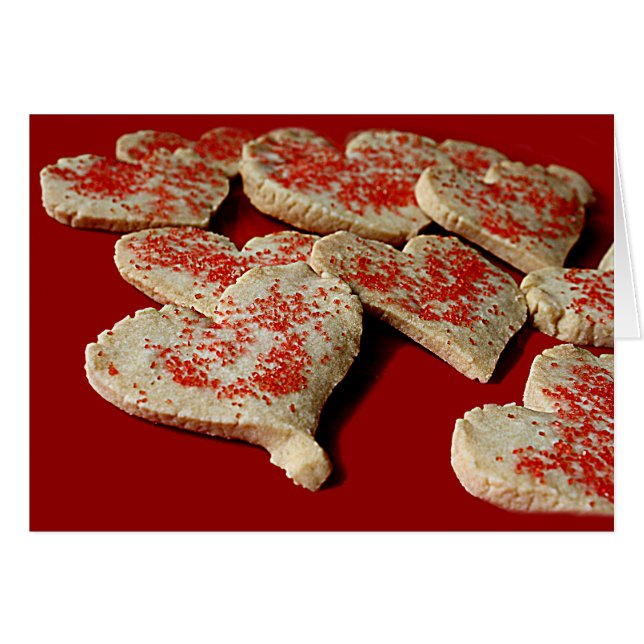 Carte d'image Valentine Heart Sugar Cookies (Devant horizontal)