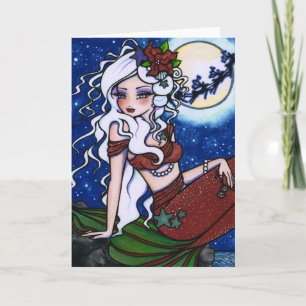 Carte d'Imaginaire fille de la veille de Noël