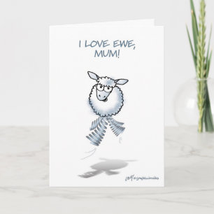 Carte Dimanche de la Mère "J'aime la brebis, maman !