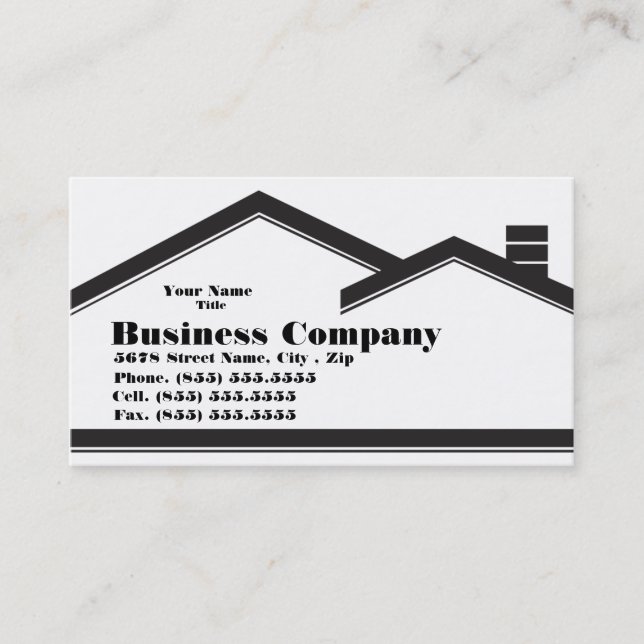 Carte d'immobiliers/entreprise de construction (Devant)