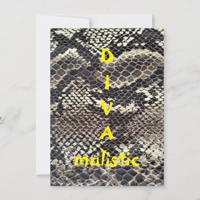 Carte d'impression plat DIVAmaliste Brown Snakeski (Devant)