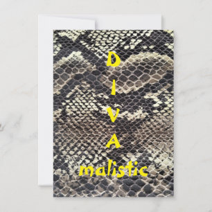 Carte d'impression plat DIVAmaliste Brown Snakeski