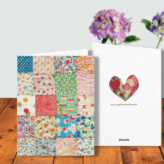 Carte d'impression Quilt Patchwork vintage