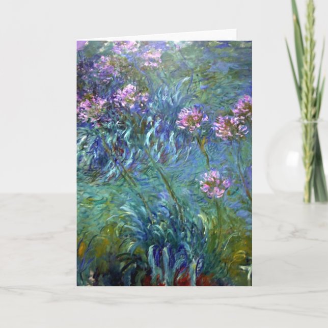 Carte d'impressionnisme rose Fleurs (Devant)