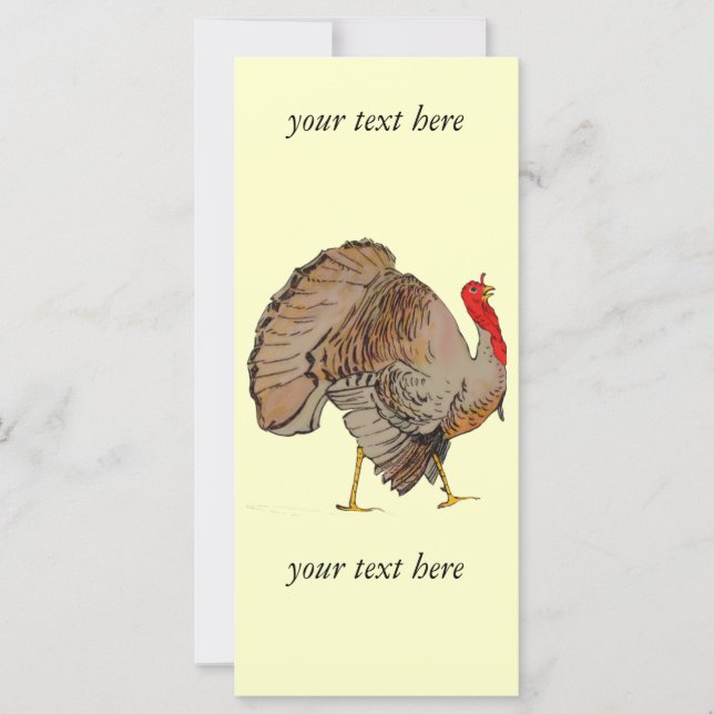 Carte Dinde d'action de la couleur complète (Devant)