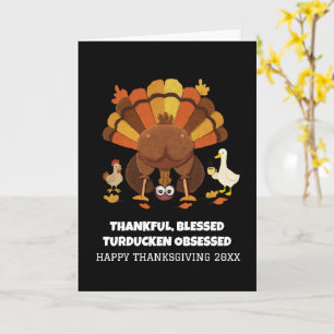 Carte Dinde de Noël drôle de Thanksgiving