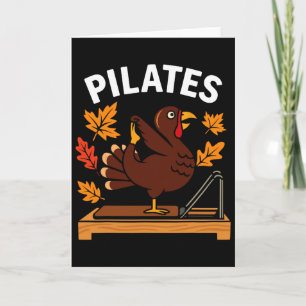 Carte Dinde de Pilates de Thanksgiving pour les amateurs