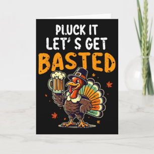 Carte Dinde drôle de Thanksgiving Pluck It Allons-y 