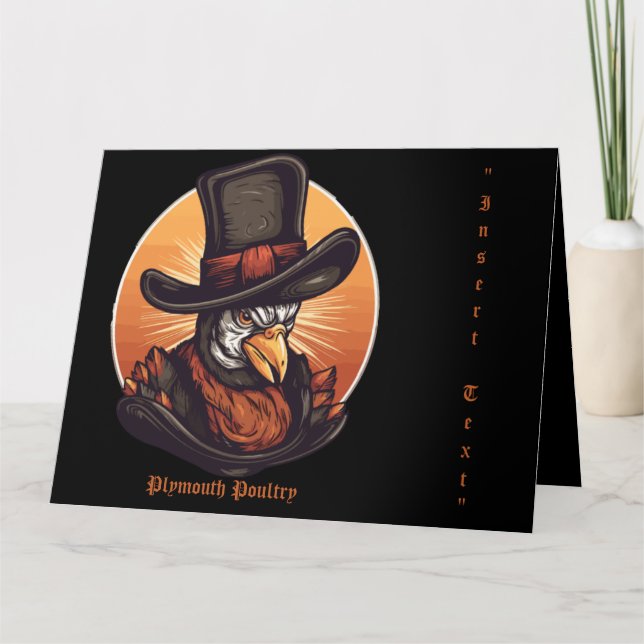 Carte Dinde Mayflower (Devant)
