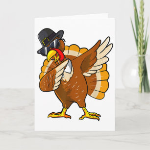 Carte Dindon Dabbing Cadeaux de Thanksgiving Garçons Pèl