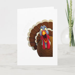 Carte Dindon drôle de Thanksgiving humour F-gloups-gloup