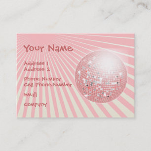 Carte d'industrie musicale - boule rose de disco