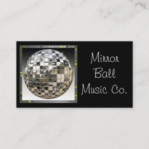 Carte d'industrie musicale de boule de miroir