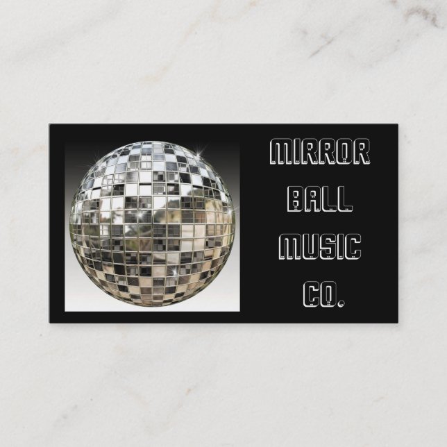 Carte d'industrie musicale de boule de miroir (Devant)