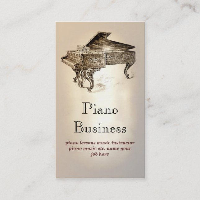 carte d'industrie musicale de piano (Devant)