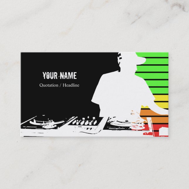 Carte d'industrie musicale du DJ (Devant)