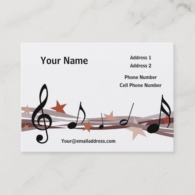 Carte d'industrie musicale - notes Brown de (Devant)