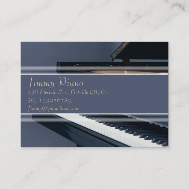 Carte d'industrie musicale - piano (Devant)