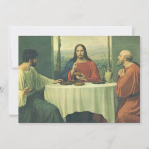 Carte Dîner antique à Emmaüs avec Jésus-Christ