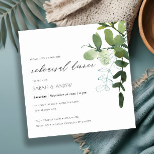 Carte Dîner De Répétition De Folithe Vert Eucalypt