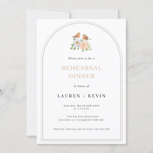 Carte Dîner de répétition simple inséparables
