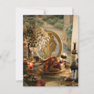 Carte Dîner Thankesgiving Traditionnel