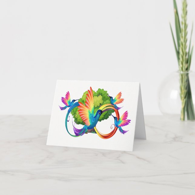 Carte d'infini colibri (Devant)