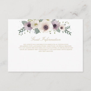Carte d'information Anemone Bouquet