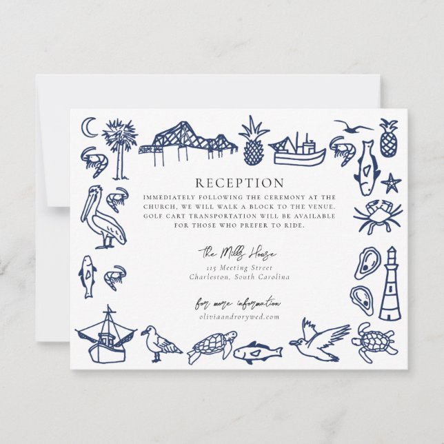 Carte d'information bleue de la Marine Charleston  (Devant)