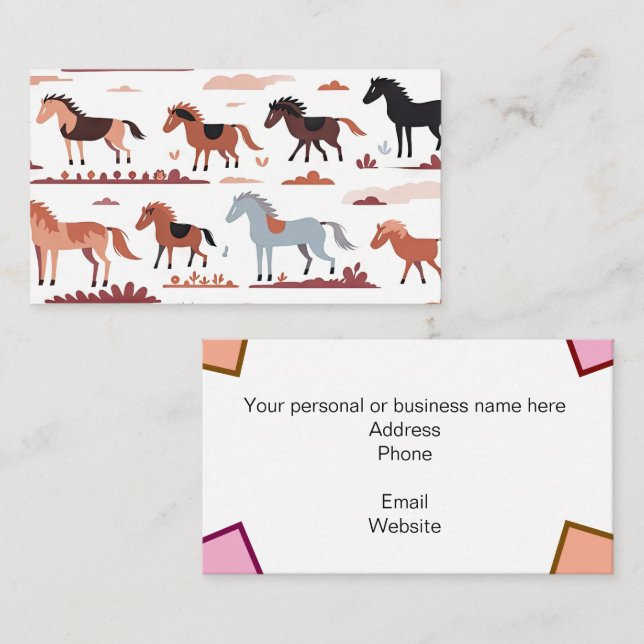 Carte d'information carte de visite ou personnelle (Devant / Derrière)