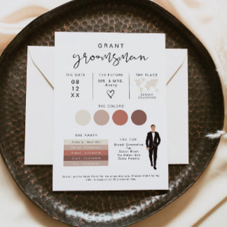 Carte d'information de garçon d'honneur ADELLA Edg