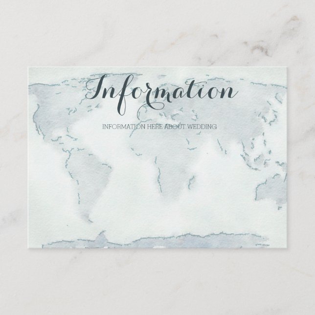 Carte d'information du mariage Carte d'aquarelle (Devant)