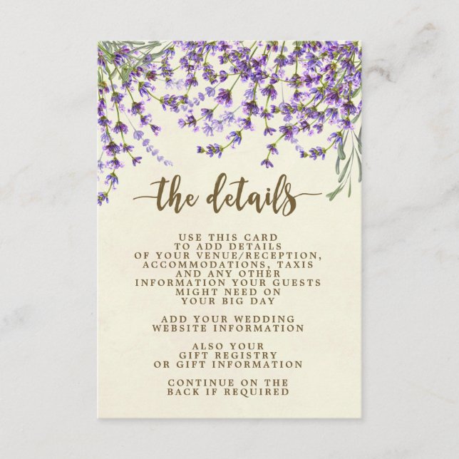carte d'information du mariage fleuri de boho lave (Devant)