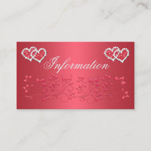 Carte d'information du Mariage Floral rose et gris